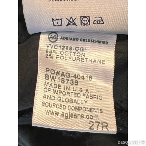 Anthro AG Adriano Goldschmied The Legging Super Skinny in Olive Size 27 Corduroy - Picture 8 of 8